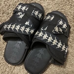 Kappa Monochrome Logo Slide Sandals